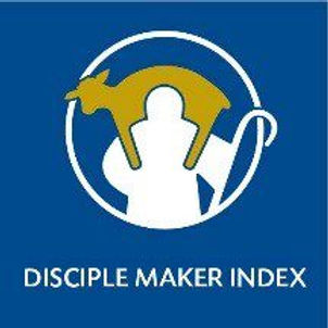 Disciple Maker Index logo with a shepherd carrying a sheep on his shoulders